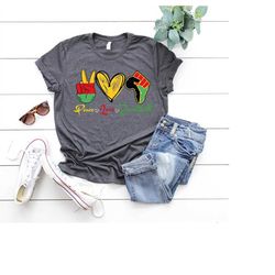 peace love juneteenth shirt,black women shirt,juneteenth flag shirt,black freedom shirt,freeish shirt,black history shir
