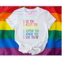 i see you i accept you i respect you i support you i admire you i love you shirt,transgender rainbow,it not pie shirt,lo