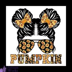 messy hair bun pumpkin svg, halloween svg, best halloween svg, messy hair bun svg