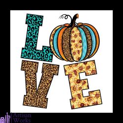 halloween love pumpkin svg, halloween svg, best halloween svg, leopard pattern svg