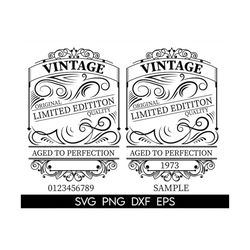 birthday vintage svg, aged to perfection svg, birthday premium quality t-shirt, limited edition svg, cricut files, insta