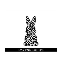 leopard print bunny svg, png, bunny svg, bunny png, easter svg, easter png, bunny, easter bunny, rabbit, leopard, easter