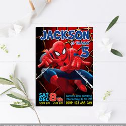 spiderman invitation, spiderman birthday invitation, spiderman birthday party invitation, spiderman invites, spiderman