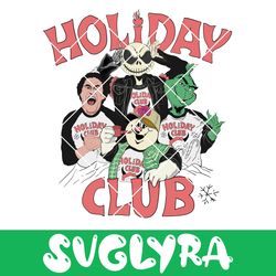 Holiday Club PNG, Gring PNG, Elf PNG, Jack Frost PNG, Skeleton PNG, Merry Christmas PNG Instant Download