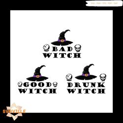 Witch Hat Bundle Svg, Halloween Svg, Halloween Hat Svg, Witch Hat Svg, Bad Witch Svg