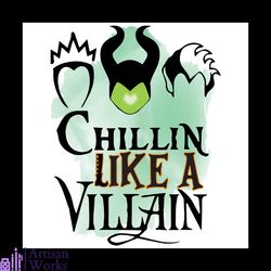 chillin like a villain svg, halloween svg, maleficent svg, halloween witch svg
