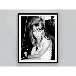 Kate Moss Poster, Black and White, Fashion Print, Vintage Photo, Feminist Poster, Kate Mos Print, Wall Art, Instant Down
