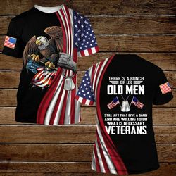 us army veteran t-shirt american eagle usa flag shirt for dad father's day gift