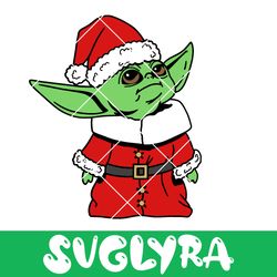 Baby Yoda Christmas Svg, Santa Hat Svg, Merry Christmas Svg Instant Download