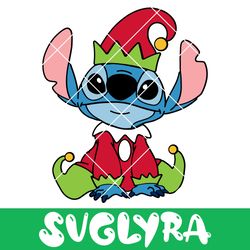 Stitch Elf Svg, Stitch Christmas Svg, Elf Svg, Disney Christmas Svg Instant Download