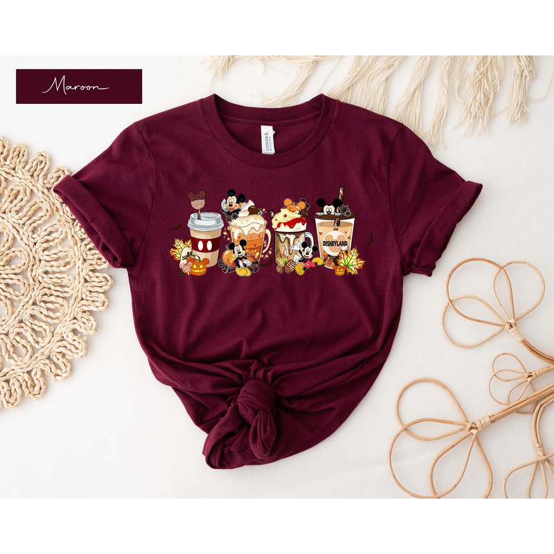 Fall Coffee Shirt, Cute Halloween Fall Shirt, Mouse Ears Coffee Lover Shirt, Pumpkin Spice Latte Drink Cup, PSL Lover, Thanksgiving Shirt - 4.jpg