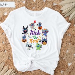 halloween family shirt,stitch halloween,disney stitch horror,trick or treat,horror movie stitch,disney shirt,disneyworld