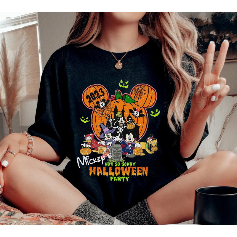 Mickey's Not So Scary Halloween Party Shirts, Mickey and Minnie Halloween Family Shirts, Disney Halloween Shirts, Disney Family Shirt - 1.jpg