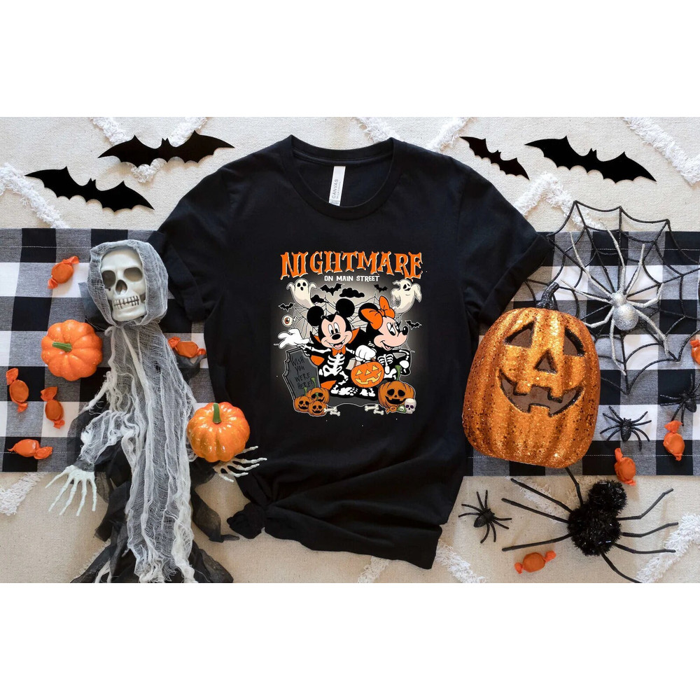 Retro Mickey Minnie Halloween Shirts, Vintage Disney Halloween T-shirt, Nightmare On The Main Streat Shirt, Halloween Pumpkin, Disney shirts - 1.jpg