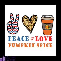 peace love pumpkin spice svg, halloween svg, pumpkin svg, pumpkin spice svg