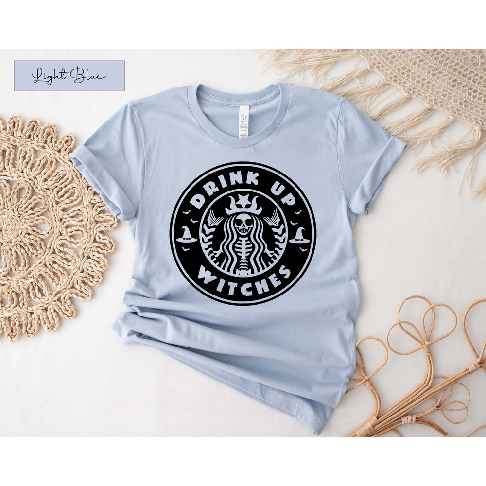 Skeleton Starbucks Inspired Shirt, Skeleton Shirt, Halloween Shirt, Halloween Funny Shirt, Halloween, Coffee Lover Shirt, Starbucks Skeleton - 4.jpg