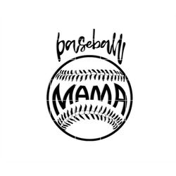 Vintage Baseball Mama Design SVG, including dxf, png, jpg, pdf files, Perfect for Cricut Maker, Silhouette Cameo and oth