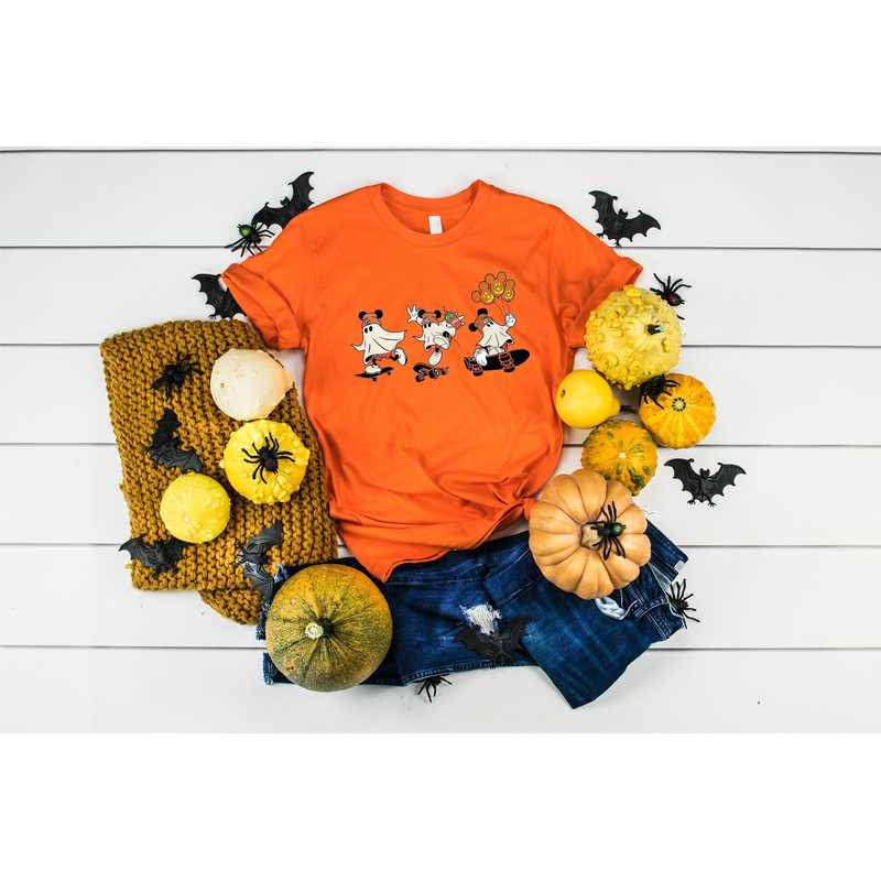 Disney Halloween Shirt, Vintage Mickey Ghost Skateboarding Shirt, Halloween Boo Shirt, Halloween Family Shirt, Disney Trip Shirt - 1.jpg