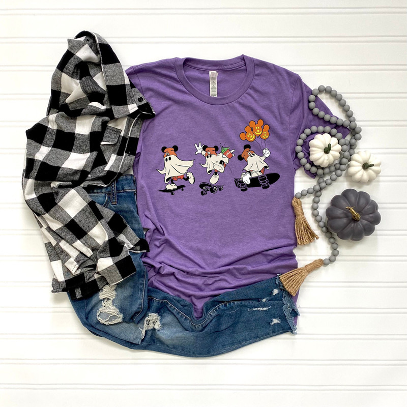 Disney Halloween Shirt, Vintage Mickey Ghost Skateboarding Shirt, Halloween Boo Shirt, Halloween Family Shirt, Disney Trip Shirt - 4.jpg