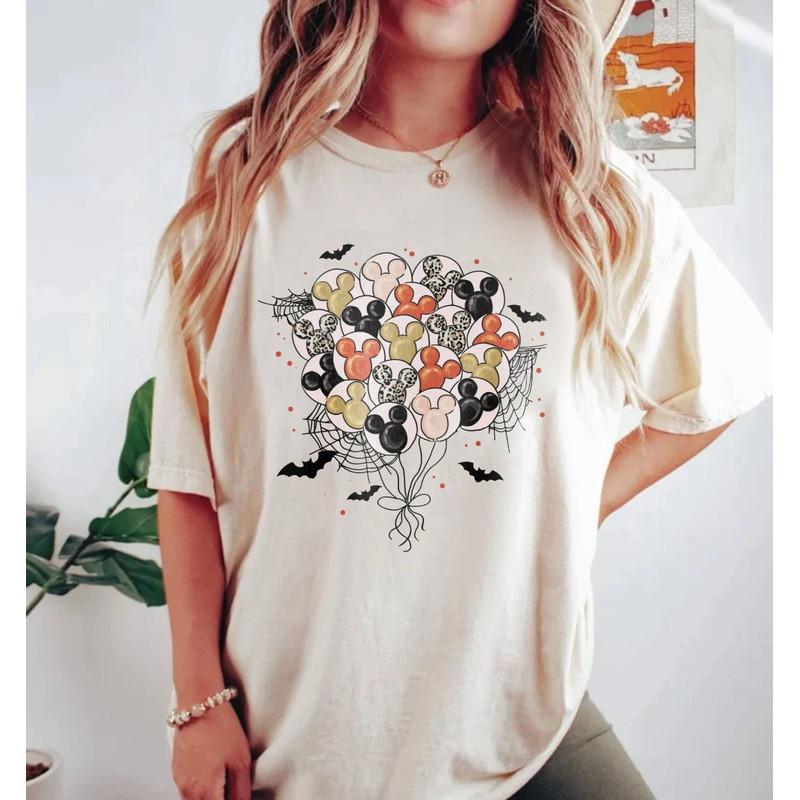Disney Balloons Halloween Comfort Colors® Shirt, Mickey Balloons Halloween Shirt, Disney Spooky Season Shirt, Disney Halloween Holiday Shirt - 2.jpg