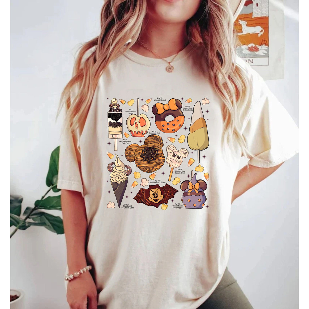 Disney Halloween Snacks Comfort Colors® Shirt, Mickey Minnie Halloween Shirt, Disney Snacking Spooky Shirt, Disney Halloween Party Shirt - 1.jpg