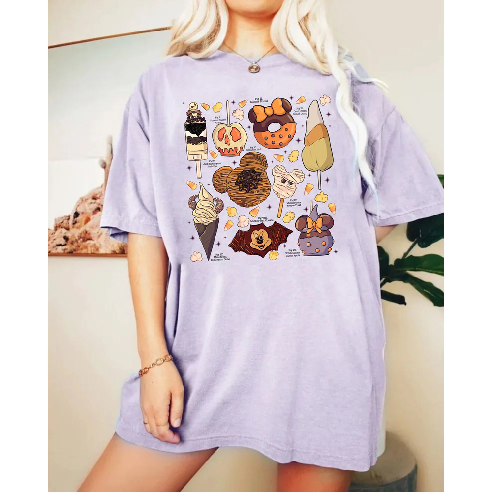 Disney Halloween Snacks Comfort Colors® Shirt, Mickey Minnie Halloween Shirt, Disney Snacking Spooky Shirt, Disney Halloween Party Shirt - 3.jpg