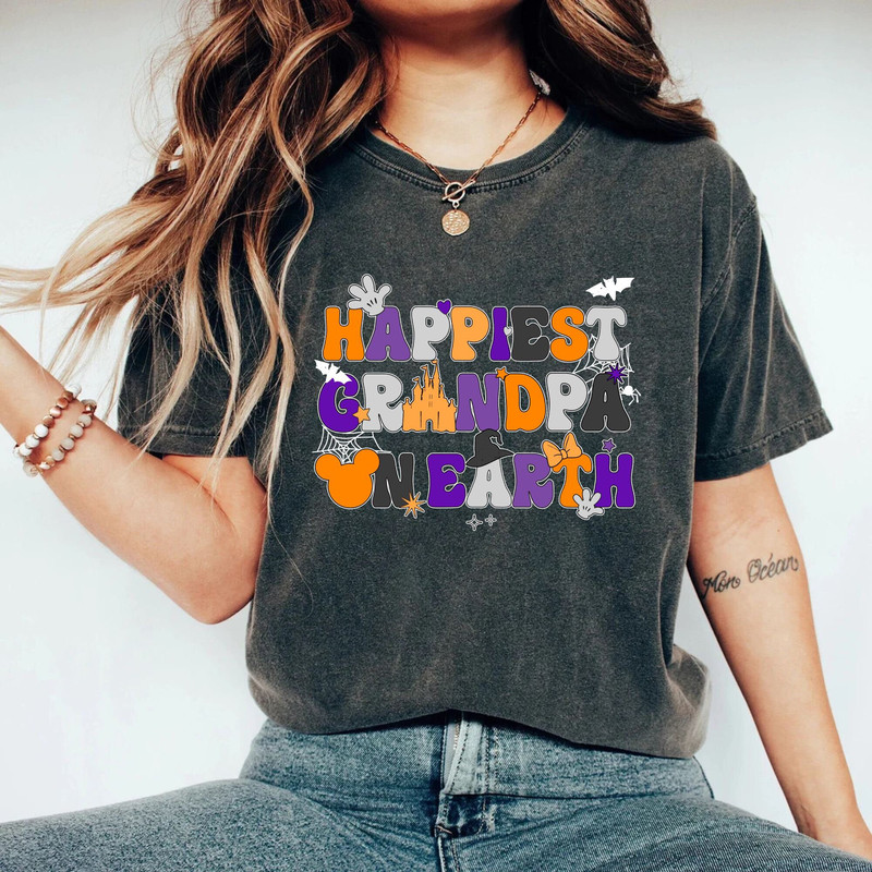Disney Happiest Grandma On Earth Halloween Comfort Colors® Shirt, Disney Mom Shirt, Disney Family Shirt, Disney Halloween Shirt, Custom Tees - 2.jpg