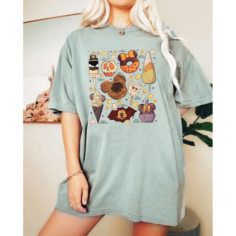 Disney Halloween Snacks Comfort Colors® Shirt, Mickey Minnie Halloween Shirt, Disney Snacking Spooky Shirt, Disney Halloween Party Shirt - 4.jpg