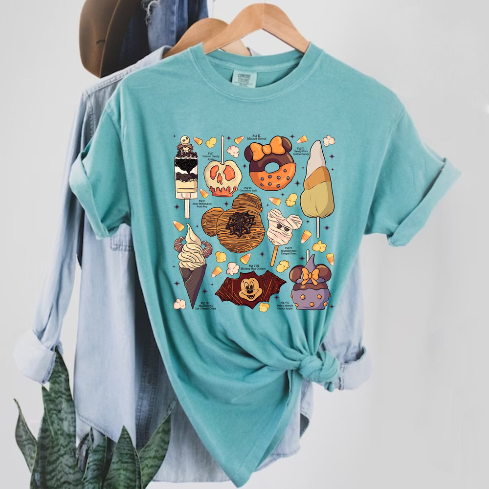 Disney Halloween Snacks Comfort Colors® Shirt, Mickey Minnie Halloween Shirt, Disney Snacking Spooky Shirt, Disney Halloween Party Shirt - 5.jpg