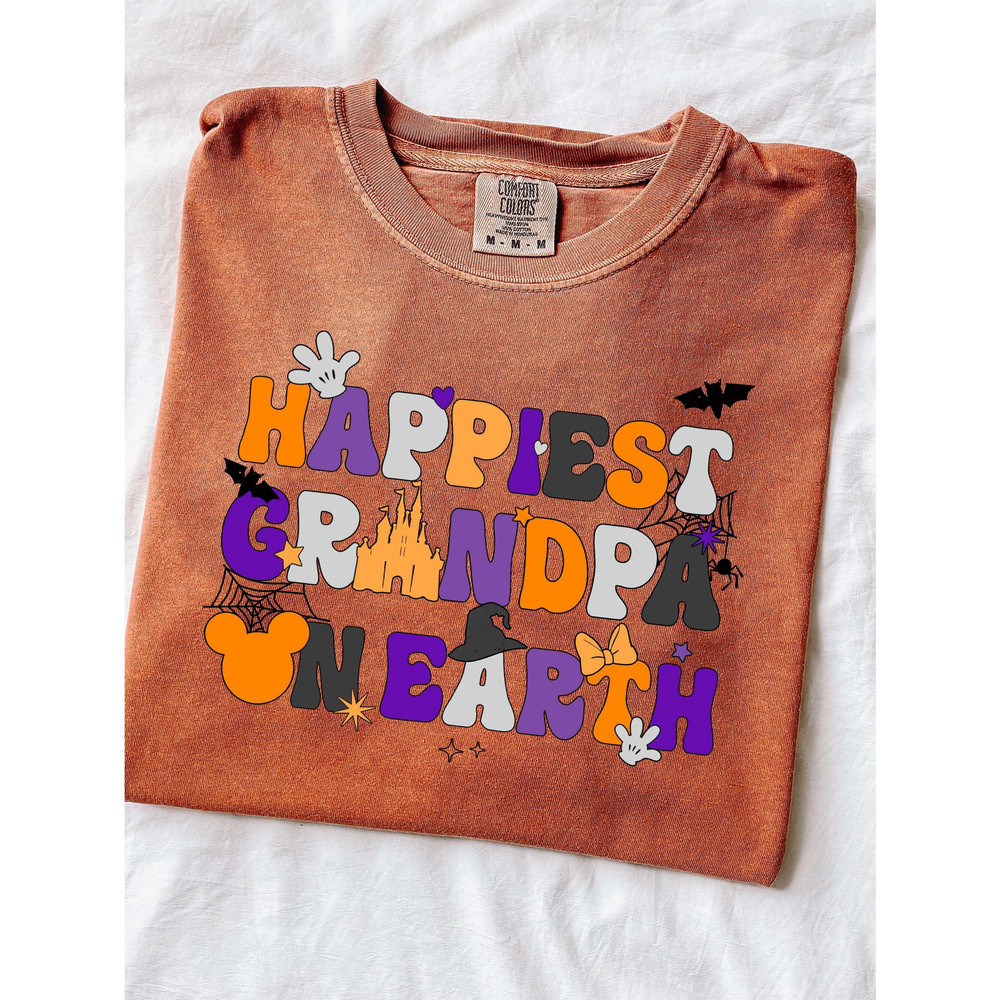 Disney Happiest Grandma On Earth Halloween Comfort Colors® Shirt, Disney Mom Shirt, Disney Family Shirt, Disney Halloween Shirt, Custom Tees - 4.jpg