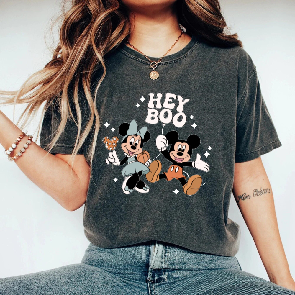 Hey Boo Mickey Minnie Comfort Colors® Shirt, Mickey Halloween Shirt, Pumpkin Mickey, Disney Spooky Season Shirt, Disney Halloween Shirt - 3.jpg
