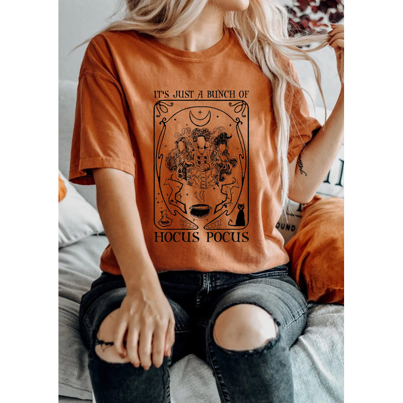 It's Just A Bunch Of Hocus Pocus Tarot Card Comfort Colors® Shirt, Hocus Pocus Halloween Shirt, Sanderson Sisters Shirt,Disney Halloween Tee - 3.jpg
