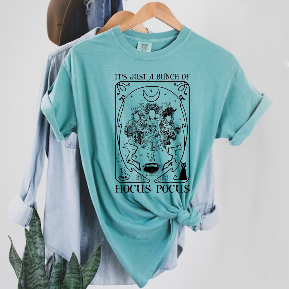 It's Just A Bunch Of Hocus Pocus Tarot Card Comfort Colors® Shirt, Hocus Pocus Halloween Shirt, Sanderson Sisters Shirt,Disney Halloween Tee - 5.jpg