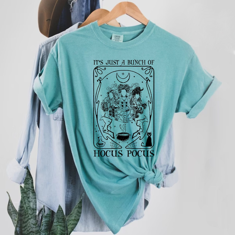 It's Just A Bunch Of Hocus Pocus Tarot Card Comfort Colors® Shirt, Hocus Pocus Halloween Shirt, Sanderson Sisters Shirt,Disney Halloween Tee - 5.jpg