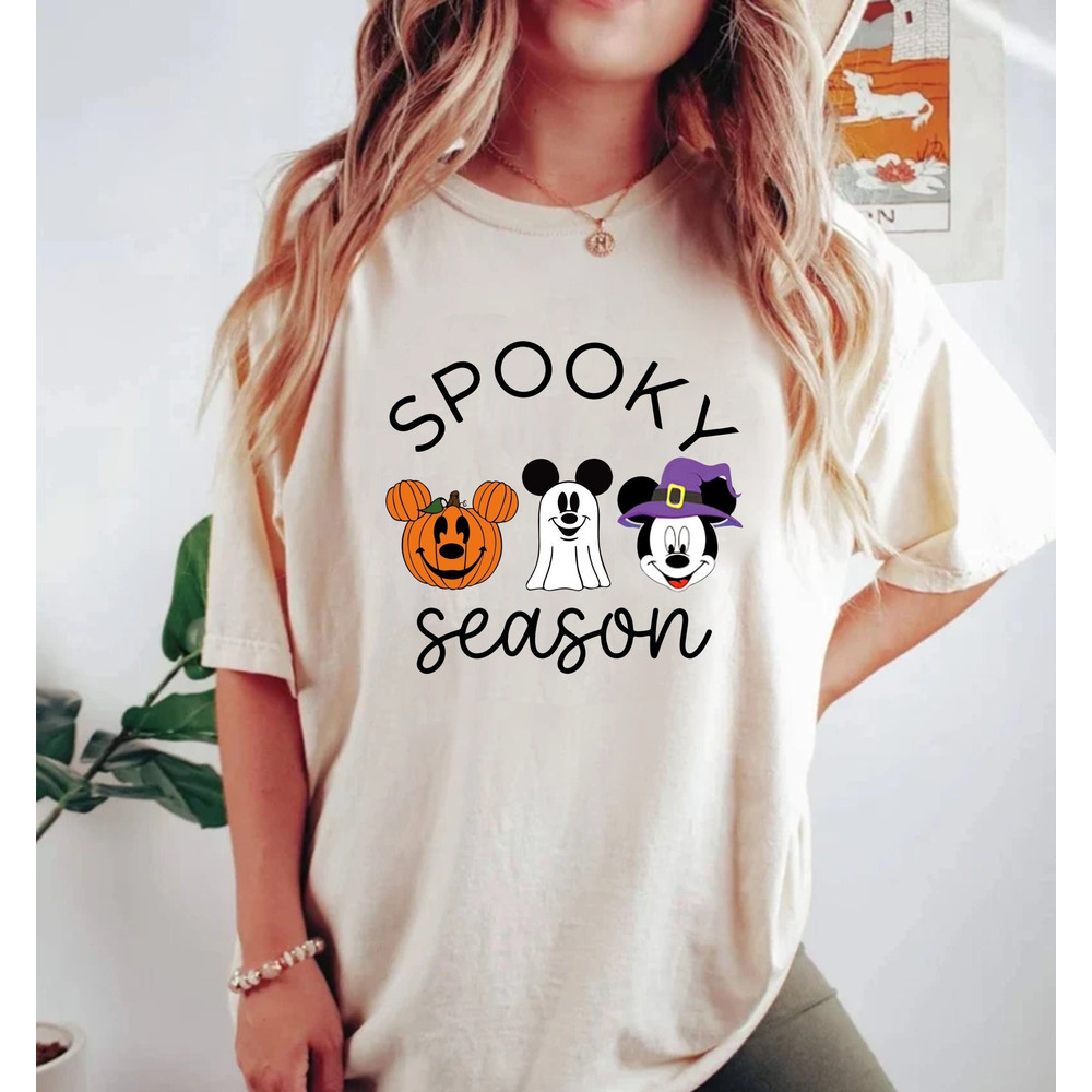 Mickey Ghost Spooky Season Comfort Colors® Shirt, Mickey Boo Halloween Shirt, Pumpkin Mickey, Disney Spooky Shirt, Disney Halloween Shirt - 1.jpg