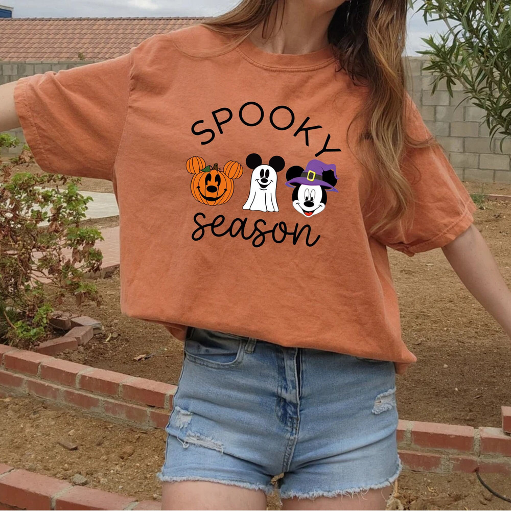 Mickey Ghost Spooky Season Comfort Colors® Shirt, Mickey Boo Halloween Shirt, Pumpkin Mickey, Disney Spooky Shirt, Disney Halloween Shirt - 3.jpg