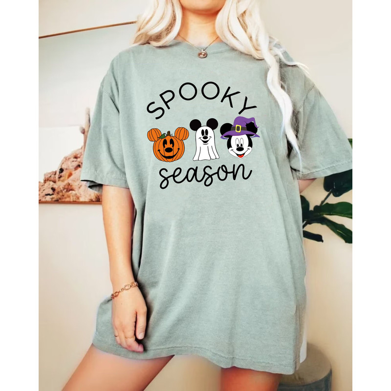 Mickey Ghost Spooky Season Comfort Colors® Shirt, Mickey Boo Halloween Shirt, Pumpkin Mickey, Disney Spooky Shirt, Disney Halloween Shirt - 4.jpg