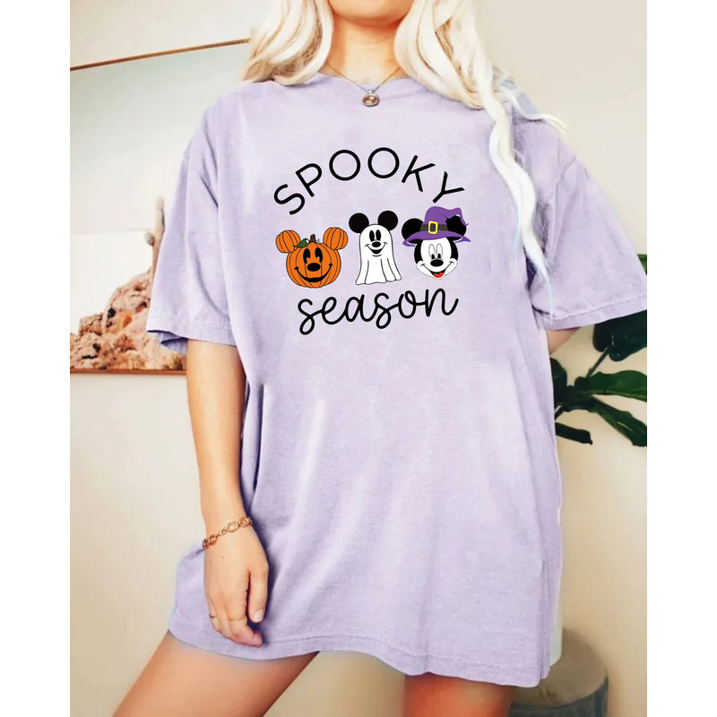 Mickey Ghost Spooky Season Comfort Colors® Shirt, Mickey Boo Halloween Shirt, Pumpkin Mickey, Disney Spooky Shirt, Disney Halloween Shirt - 5.jpg