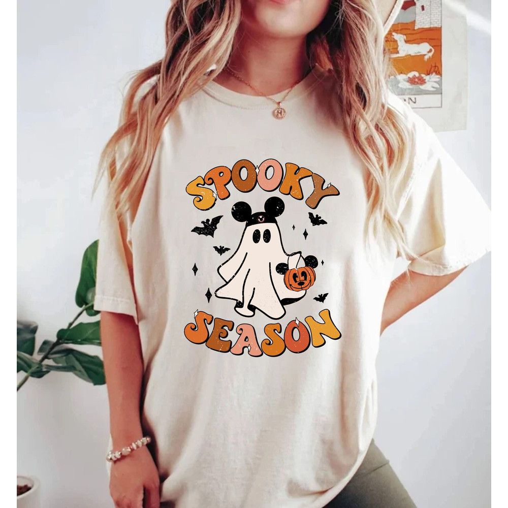 Mickey Ghost Spooky Season Comfort Colors® Shirt, Mickey Boo Halloween Shirt, Pumpkin Mickey, Disney Spooky Shirt, Disney Halloween Shirt - 2.jpg
