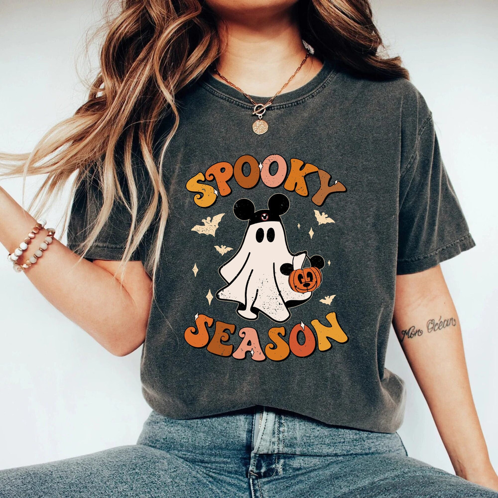 Mickey Ghost Spooky Season Comfort Colors® Shirt, Mickey Boo Halloween Shirt, Pumpkin Mickey, Disney Spooky Shirt, Disney Halloween Shirt - 3.jpg