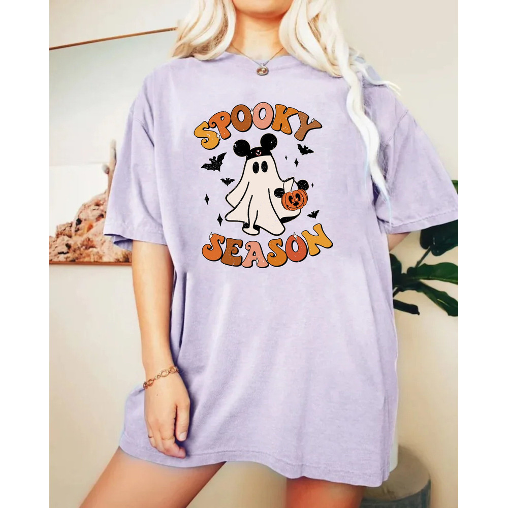 Mickey Ghost Spooky Season Comfort Colors® Shirt, Mickey Boo Halloween Shirt, Pumpkin Mickey, Disney Spooky Shirt, Disney Halloween Shirt - 4.jpg