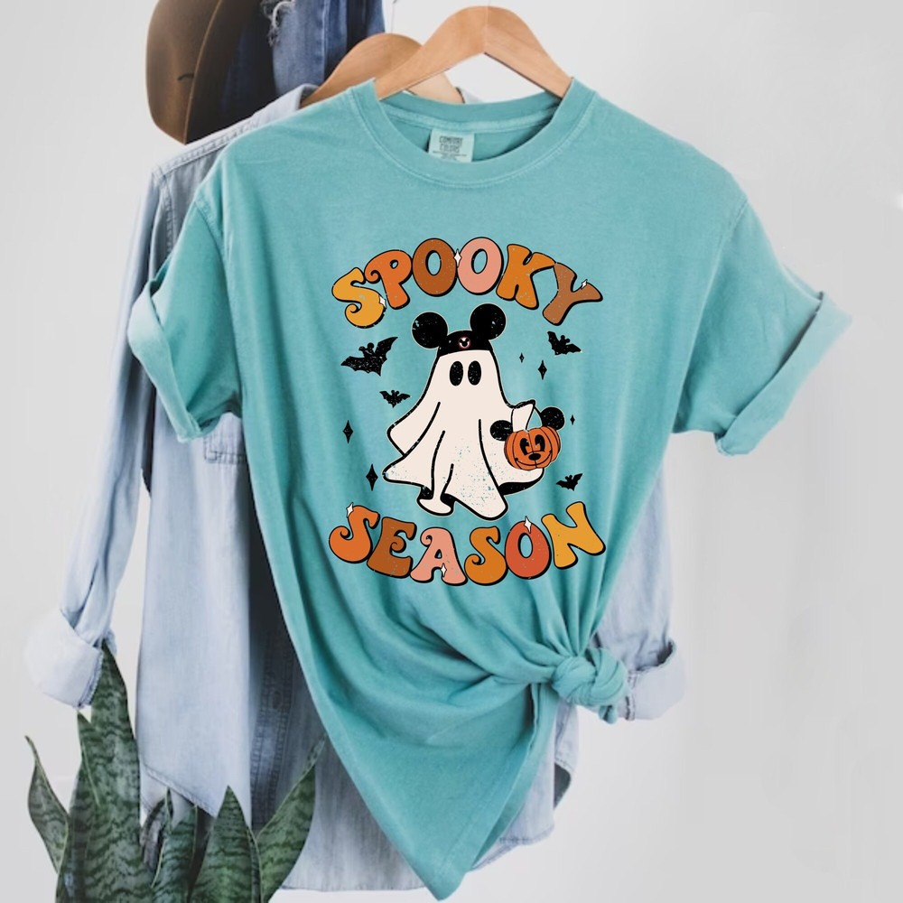 Mickey Ghost Spooky Season Comfort Colors® Shirt, Mickey Boo Halloween Shirt, Pumpkin Mickey, Disney Spooky Shirt, Disney Halloween Shirt - 5.jpg
