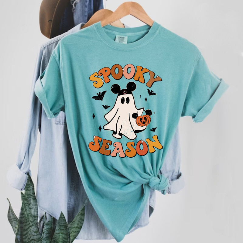Mickey Ghost Spooky Season Comfort Colors® Shirt, Mickey Boo Halloween Shirt, Pumpkin Mickey, Disney Spooky Shirt, Disney Halloween Shirt - 5.jpg