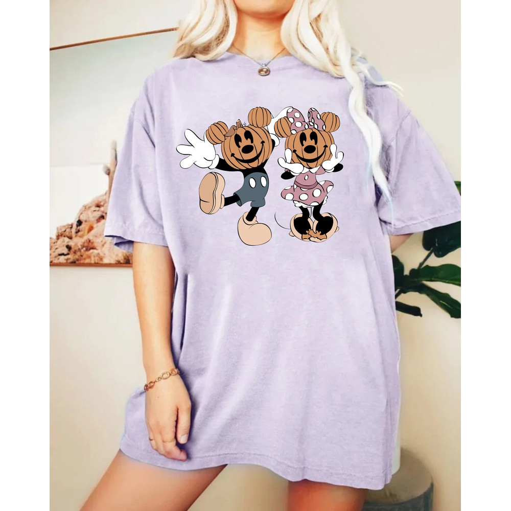 Mickey Minnie Pumpkin Head Comfort Colors® Shirt, Mickey Minnie Halloween Shirt, Disney Mouse Spooky Shirt, Disney Halloween Party Shirt - 3.jpg