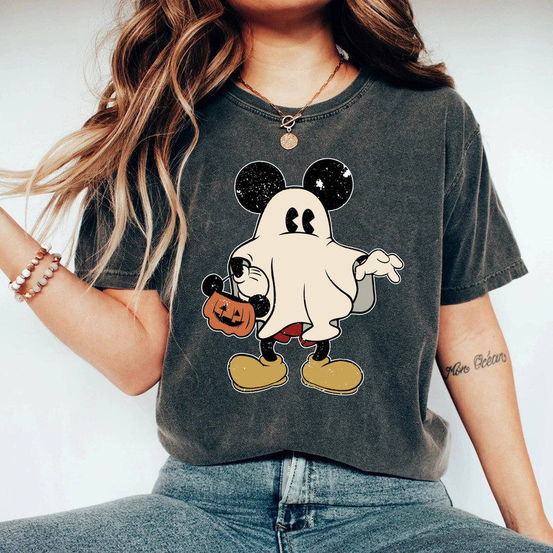 Mickey Pumpkin Ghost Comfort Colors® Shirt, Mickey Boo Halloween Shirt, Disney Mouse Halloween, Disney Spooky Shirt, Disney Halloween Shirt - 2.jpg