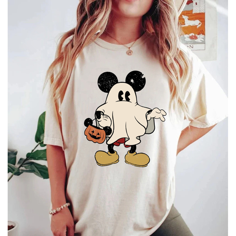 Mickey Pumpkin Ghost Comfort Colors® Shirt, Mickey Boo Halloween Shirt, Disney Mouse Halloween, Disney Spooky Shirt, Disney Halloween Shirt - 4.jpg