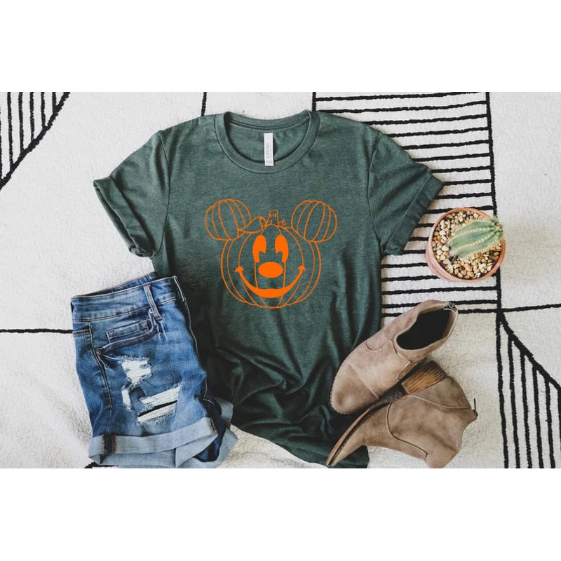 Mickey Pumpkin Head Comfort Colors® Shirt, Mickey Spooky Season Shirt, Disney Halloween Shirt, Halloween Party Shirt, Trick Or Treat Shirt - 5.jpg