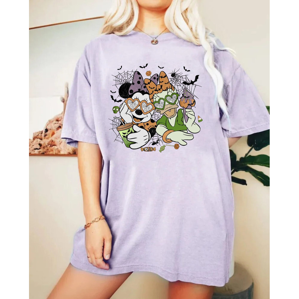 Minnie Daisy Halloween Comfort Colors® Shirt, Disney Girls Halloween Shirt, Disney Halloween Friends Shirt, Retro Disney Halloween Shirt - 3.jpg