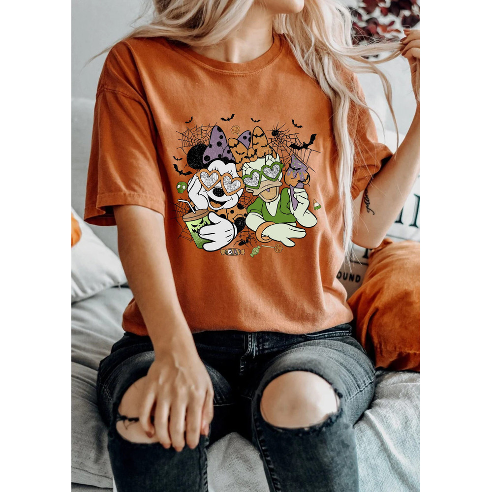 Minnie Daisy Halloween Comfort Colors® Shirt, Disney Girls Halloween Shirt, Disney Halloween Friends Shirt, Retro Disney Halloween Shirt - 4.jpg