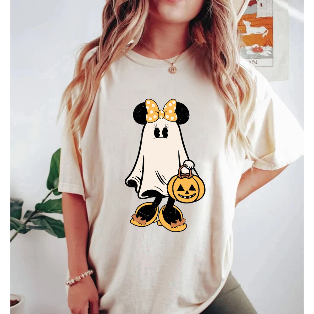 Minnie Pumpkin Halloween Comfort Colors® Shirt, Minnie Mouse Halloween Shirt, Minnie Ghost Tee, Disney Spooky Shirt, Disney Halloween Shirt - 4.jpg